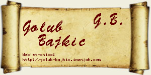 Golub Bajkić vizit kartica